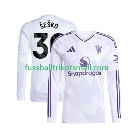 Fußballtrikots Manchester United Benjamin Sesko 30 2025-2026 Langarm Auswärts-trikot kaufen